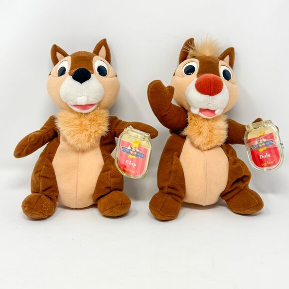 Disney Mickey for Kids Star Bean Bag Plush Set – Chip & Dale Duo – 1998 Vintage - Picture 1 of 11